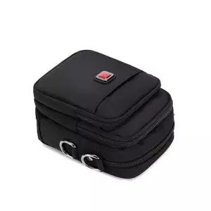 [옷자락]남성용 가벼운 여행용 크로스백 블랙 멀티포켓