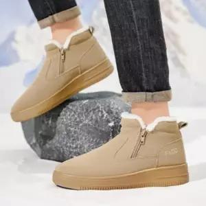 [옷자락]남성용 사선지퍼 하이컷 스노우 부츠