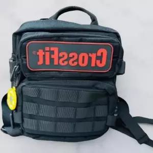 [옷자락]남녀 공용 스포티 소형 사각 패치 미니 백팩