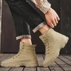 [옷자락]남성 스포츠 미니멀 레이스업 앵클부츠