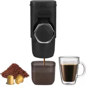 할라다 휴대용 에스프레소 메이커 분쇄 커피 캡슐 머신 소형 여행용 캠핑 하이킹 오피스에 완벽한