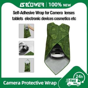 SKOWER 보호용 긁힘 방지 렌즈 랩 파우치 카메라 폰 액세서리 용 매직 자체 접착 천 화장품 보관 가방
