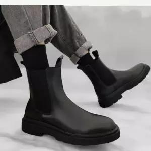 [옷자락]남성 측면 밴딩 기모 안감 심플 첼시 부츠