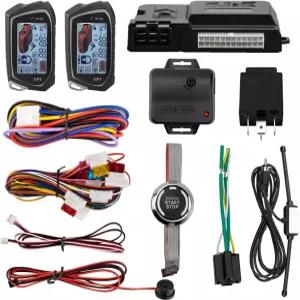 이지가드 EC207-M9 양방향 차량 경보 시스템 1.73인치 LCD 페이저 디스플레이 푸시 스타트 버튼 원격 엔진