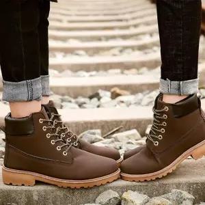 [옷자락]남성 여성 커플화 겨울 털안감 가죽 베이직 워커