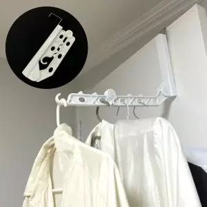 접이식 문걸이 빨래건조대 화이트