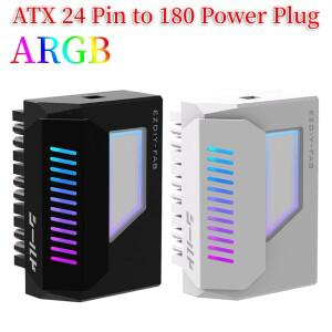 인피니티 미러 ARGB 라이트 전원 플러그 어댑터 ATX 24 핀 180 도 핀 앵글