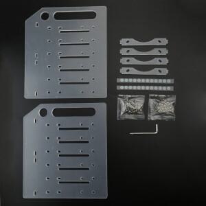 다층 하드 드라이브 케이지 브래킷 3.5 인치 HDD SSD DIY 수납함 아크릴 랙 선반 냉각 선풍기 공간