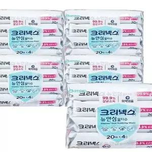 크리넥스 안심물티슈 항 균 캡형60매8개 손소독티슈 소독물티슈 x3SET(SH)