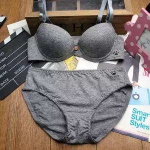 [3단계]베이직 챠콜75A 주니어속옷 주니어브라 세트