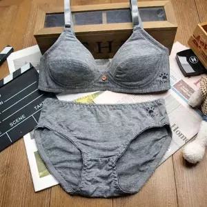 [2단계]베이직 챠콜75A 주니어속옷 주니어브라 세트