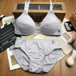 [2단계]베이직 그레이75A 주니어속옷 주니어브라 세트