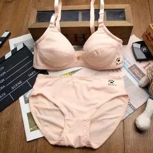 [2단계]베이직 오렌지75A 주니어속옷 주니어브라 세트