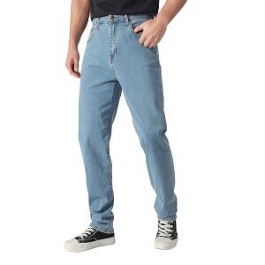 위야포 남성 클래식 스트레이트 스트레치 진 릴렉스 핏 컴포트 플렉스 허리 청바지 통기성 데님 팬츠