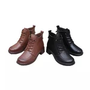 여성 캐주얼 빈티지 단화 플랫워커 봄가을 가보시 플랫폼 소프트키높이 진가죽워커 앵클부츠 원픽3