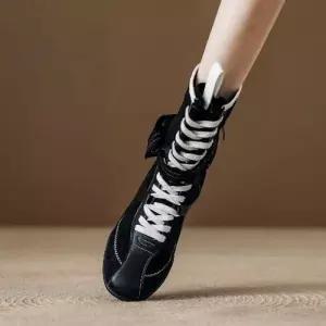 여사친 가을 빈티지 소프트 마이야르 워커 세무 미들 부츠 슬림 플랫워커 단화 원픽3