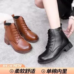 빈티지 여사친 워커 숏 기모 플랫워커 스트랩 플랫폼 소가죽 앵클부츠 면부츠 원픽5