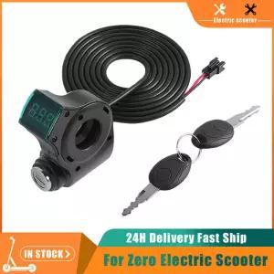 ZERO X8/X9/X10/11X 전기 자전거 스쿠터 점화 키 전원 부품 용 장치가있는 디지털 디스플레이 전압계