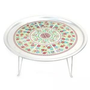 양은 밥상 찻상 다과상 원형 레트로 접이식교자상 63cm