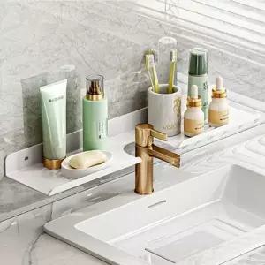 무타공 세면대 정리대 선반 화장실 욕실 화장실 젠다이 받침대 화이트