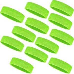 베메모 12개 남녀 농구 헤드밴드 스포츠 대회용 스웨트밴드 요가, 테니스, 헬스장, 운동을 위한 테리 천 모이스처 위킹 운동용 스웨트