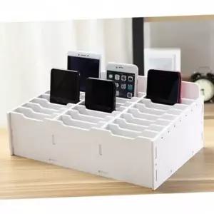 (타입 24칸)데스크 핸드폰 테이블 다용도 정리함 리모컨 멀티 수납함