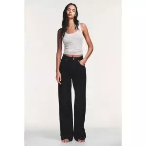 자라 ZARA JEANS TRF WIDE LEG 하이웨이스트 - 블랙1233060