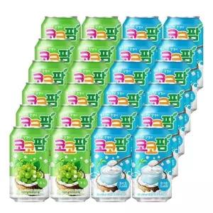 [음료센타]해태 코코팜 340ml 포도 + 화이트 혼합 24개