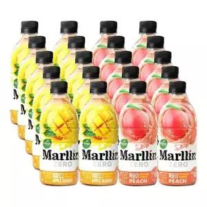 [음료센타]웅진 자연은 더말린제로 500ml 망고 + 복숭아 혼합 20입