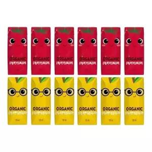 [음료센타]오가닉유기농 쁘니지니125ml 각6개씩 (총12팩)