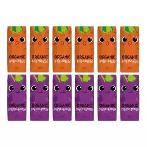 [음료센타]오가닉유기농 크니트니125ml 각6개씩 (총12팩)