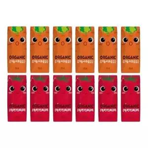 [음료센타]오가닉유기농 크니쁘니125ml 각6개씩 (총12팩)x2