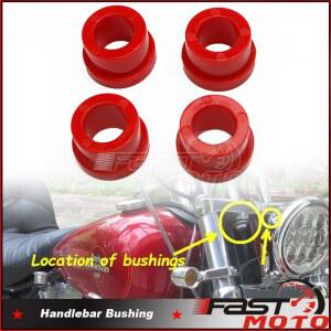 오토바이 핸들 바 부싱 키트 Harley Sportster Softail Dyna FXD FXST XL 883 1200 용 폴리 우레탄 라이저