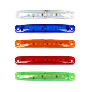 2Pcs 트럭 트레일러 사이드 마커 표시기 라이트 자동차 신호 브레이크 후면 경고 테일 클리어런스 9-LED 12