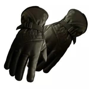 오토바이 가죽 방한장갑 미끄럼방지 털 가죽 장갑