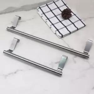 화장실 싱크대 무타공 타올 행거 걸이 대형 실버