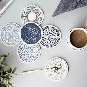 규조토 컵받침 냄비받침 식탁매트 주방 트레이 코스터