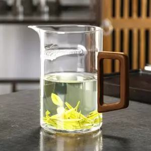 내열유리 숙우 거름망 400ml 월넛 차도구