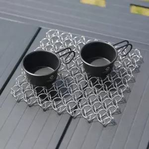 냄비받침 스텐레스 와이어 캠핑용 비너포함