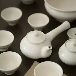 다기세트 5인 이천도자기 미색 전통 찻잔 다도구 선물세트