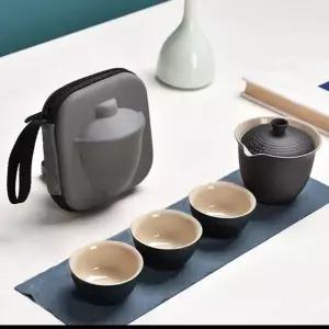 다기세트 휴대용 찻잔 주전자 전통 티팟 차 도구 세트