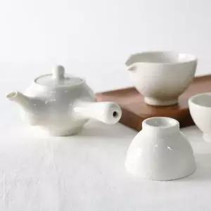 다도세트 백자 2인 다관 찻잔 구성
