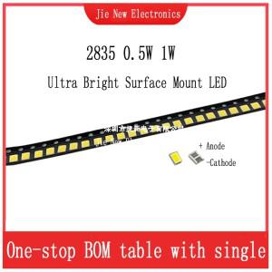 100pcs 고휘도 SMD LED 2835 1W 0.5W 흰색 3V 6V 9V 18V 150MA/100MA/30MA/60MA/80MA 6000-6500K  밝은