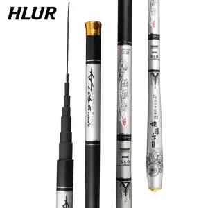 HLUR 텔레스코픽 낚싯대 탄소 섬유 초경량 3.6M/4.5M/5.4M/6.3M/7.2M 스트림 피더 폴 민물 태클