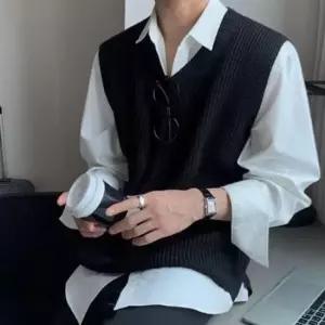 [의류] 남친룩의 정석 셔츠 니트 조끼 댄디 패션