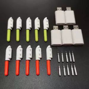 낚시 막대에 충전식 배터리 클립과 10 개/몫 전자 라이트 스틱 빛나는 램프 CR322/CR425 밤 A578