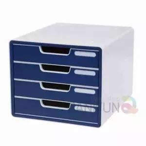 ( )4단 서류함 네이비 서류정리함 종이파일박스 사무용서류함 문서보관상자 문서보관박스