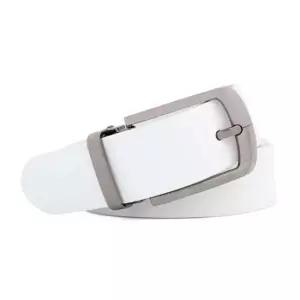 남자 가죽 벨트 A5 20대 30대 통가죽 허리띠 -화이트