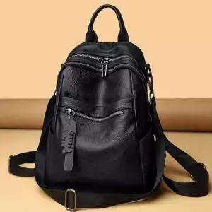 수납가방 천연소가죽 엔젤 백팩 블랙