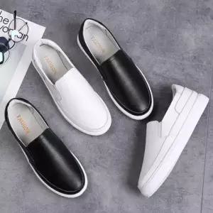 민자슬립온 2컬러 여성 소가죽 슬립온 민자 스니커즈